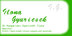 ilona gyuricsek business card
